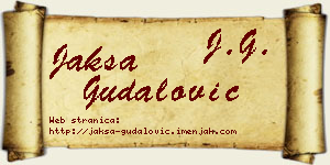 Jakša Gudalović vizit kartica